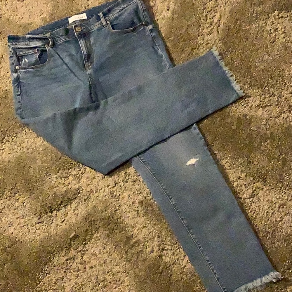 Loft Made and Loved distressed jeans